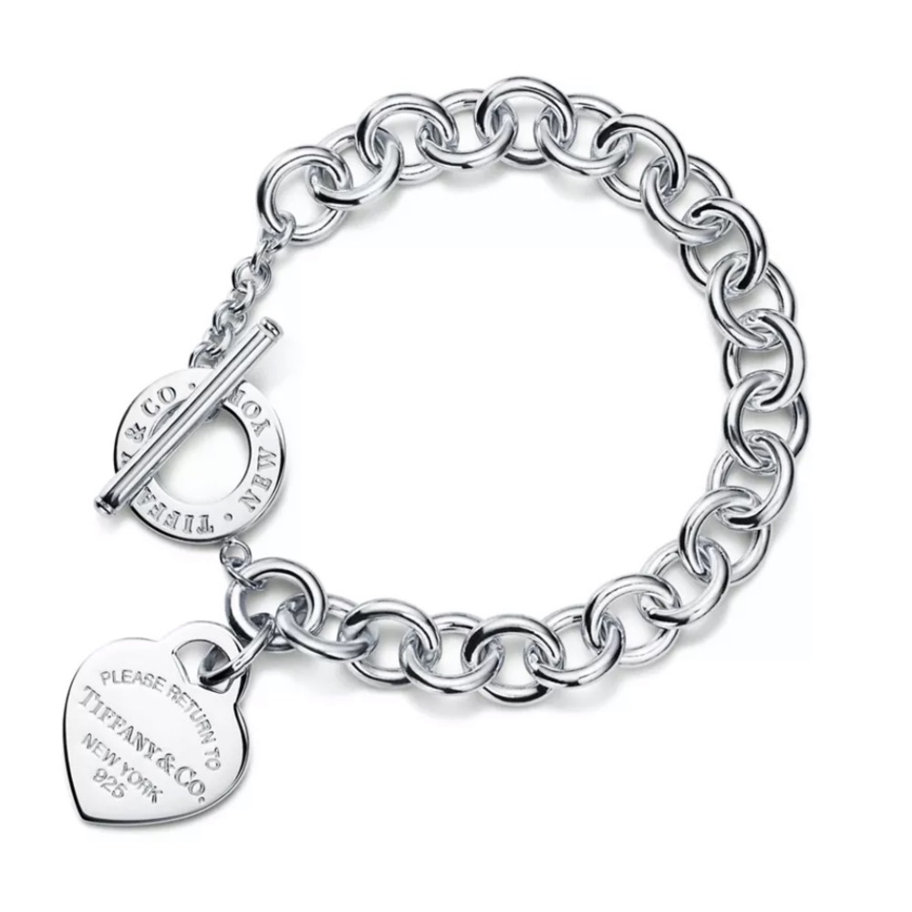 Tiffany & Co. Silver Heart Charm Bracelet